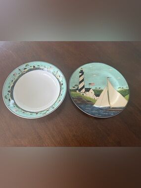 Warren Kimble Coastal Breeze Plate & Bowl Sakura